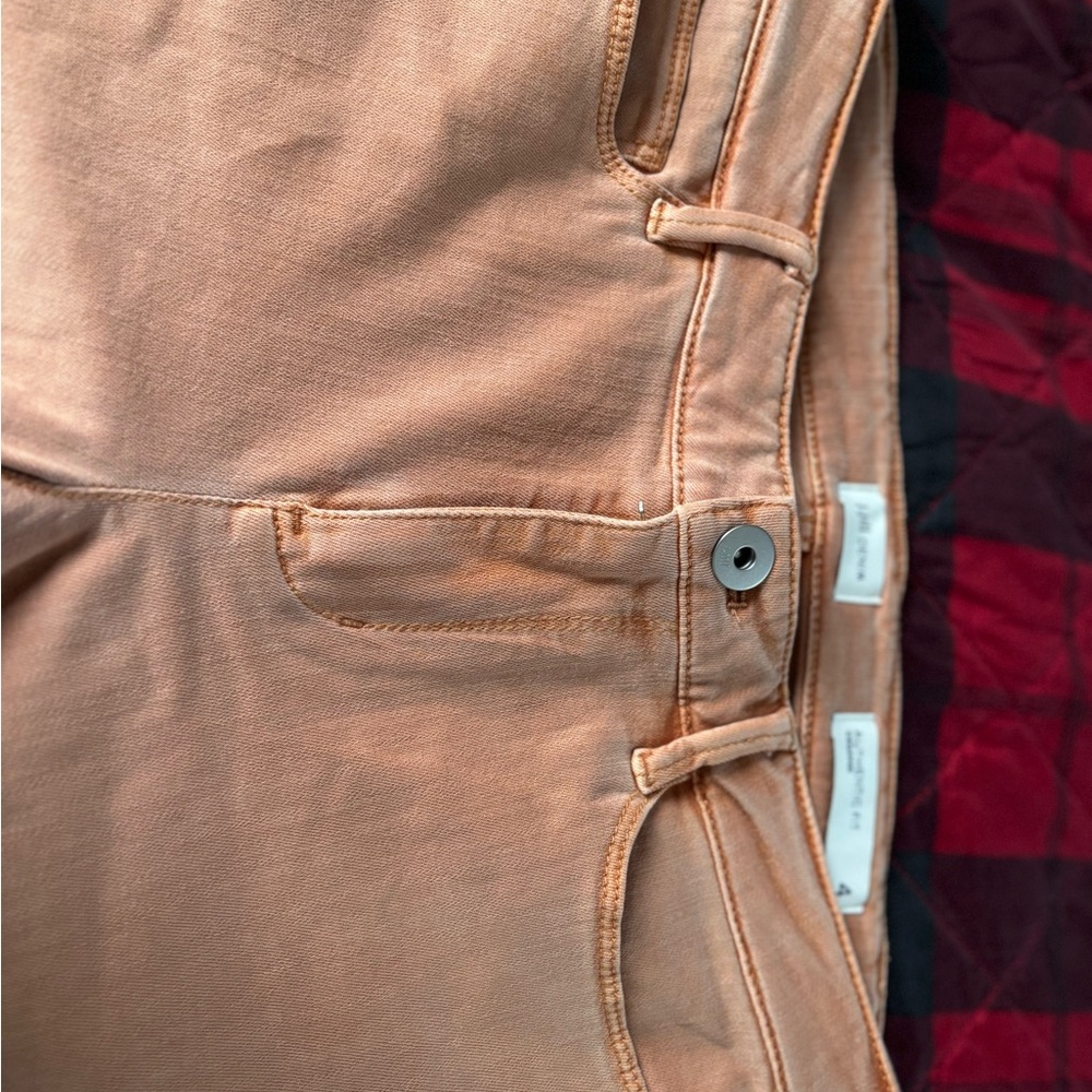 J. Jill Peach / Light Orange Authentic Fit Slim Cropped Jeans